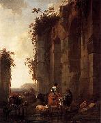 Nicolaes Pietersz. Berchem Ruins in Italy oil painting reproduction